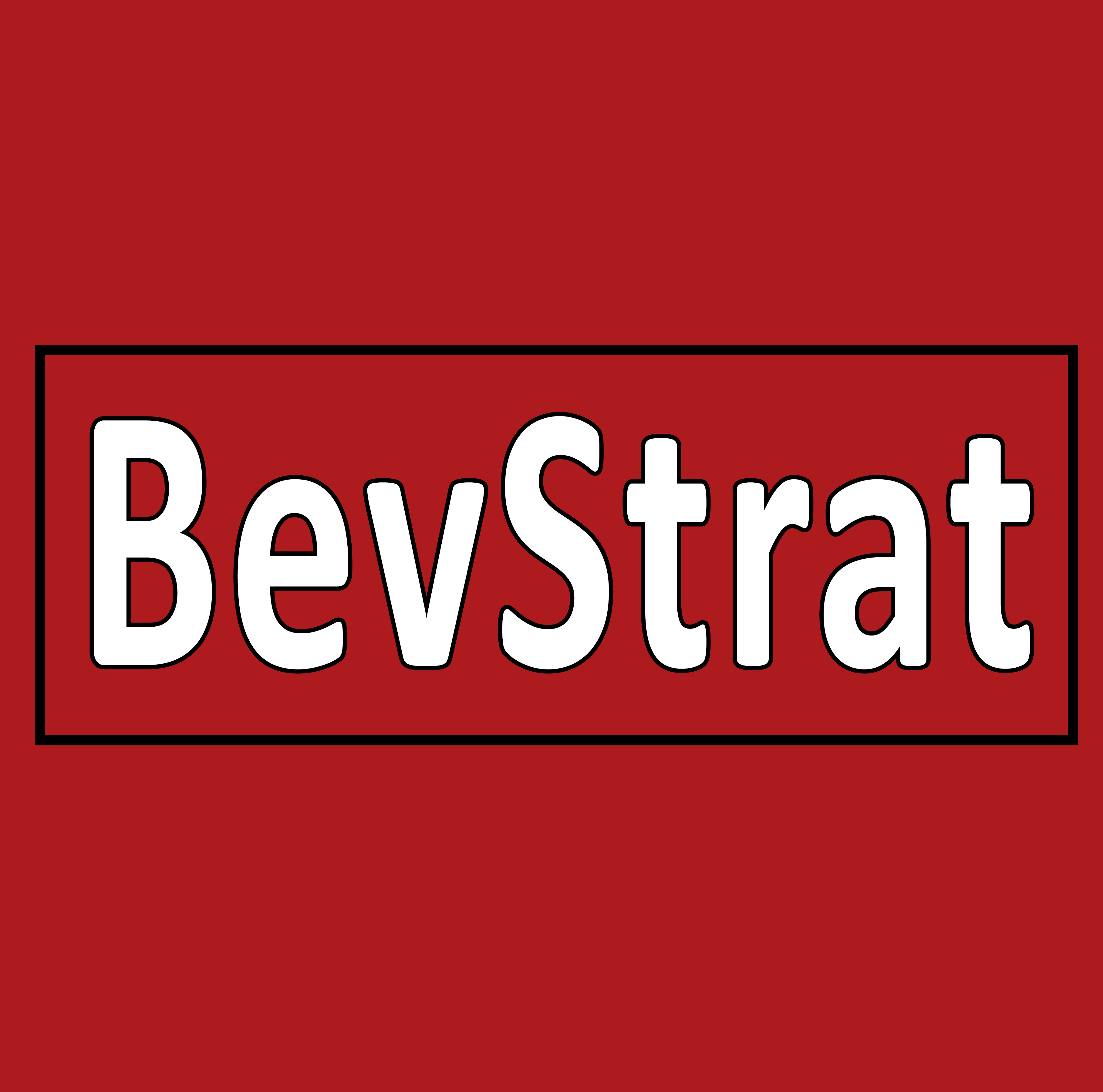 Bevstrat small logo on white on red for li